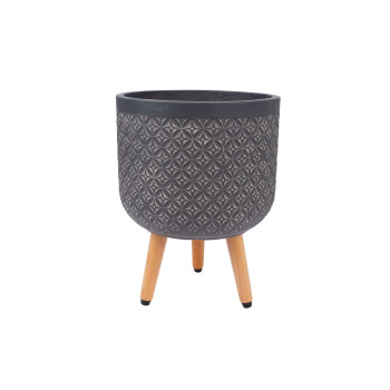 Lillepott PAO D30xH39,5cm jalgadel, tume Lillepott PAO D30xH39,5cm jalgadel, tume