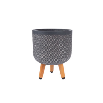 Lillepott PAO D24xH29,5cm jalgadel, tume Lillepott PAO D24xH29,5cm jalgadel, tume
