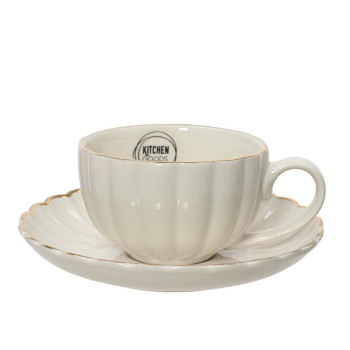Krūze/apakštīte SHELL H6cm, porcelāns Krūze/apakštīte SHELL H6cm, porcelāns