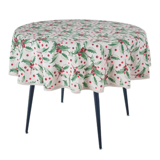 Скатерть WINTER FLOWERS D170см, илекс