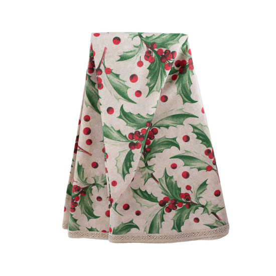 Скатерть WINTER FLOWERS D170см, илекс