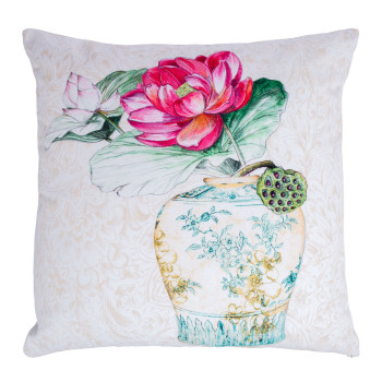 CASILDA padi 50x50cm, vaas lootuse lillega CASILDA padi 50x50cm, vaas lootuse lillega