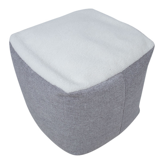 Пуф LAMB 55x55xH45см, белый/светло-бежевый Пуф LAMB 55x55xH45см, белый/светло-бежевый