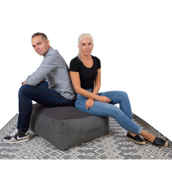 Pouf LAMB 80x80xH30cm, tumehall