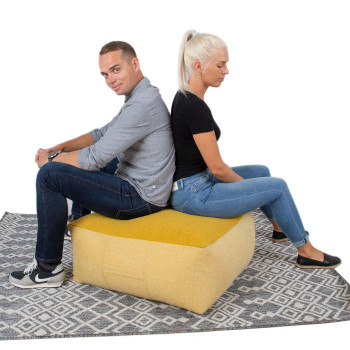Pouf LAMB 80x80xH30cm, kollane