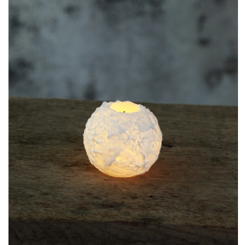 LED küünal SNOWBALL D7,5xH6,5cm, valge