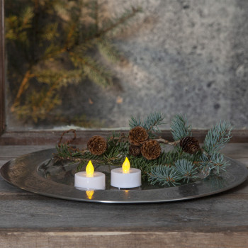 LED tējas sveces PAUL 2gab, D4xH4cm, baltas LED tējas sveces PAUL 2gab, D4xH4cm, baltas