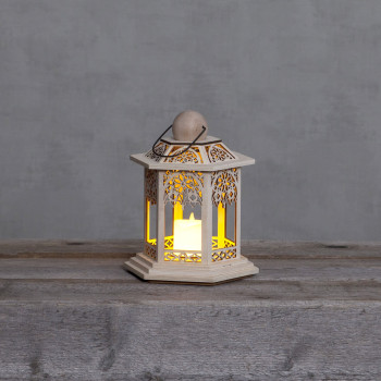 Laternas LACE LED H20cm, taimeris Laternas LACE LED H20cm, taimeris