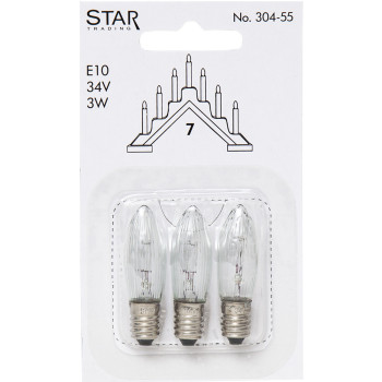 Varupirnid 3tk STAR, E10, 3W/34V