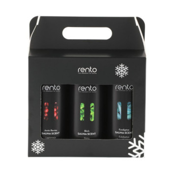 Подарочная коробка ароматов для сауны RENTO 3x400мл Подарочная коробка ароматов для сауны RENTO 3x400мл