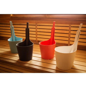 Чаша для сауны с черпаком RENTO PISARA BIO коричневая Чаша для сауны с черпаком RENTO PISARA BIO коричневая