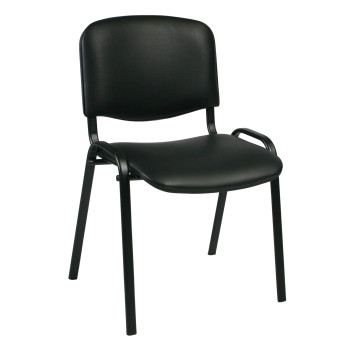 Külastajatool ISO 54,5x42,5xH82/47cm, iste: kunstnahk, värvus: must, raam: must Külastajatool ISO 54,5x42,5xH82/47cm, iste: kunstnahk, värvus: must, raam: must
