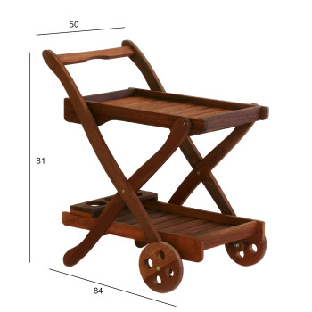 Сервировочный стол VIKTORIA 84х50хH81см, меранти