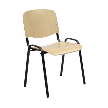 Külastajatool ISO 54,5x42,5xH82/47cm, iste ja seljatugi: vineer, värvus: naturaalne pöök, raam: must Külastajatool ISO 54,5x42,5xH82/47cm, iste ja seljatugi: vineer, värvus: naturaalne pöök, raam: must