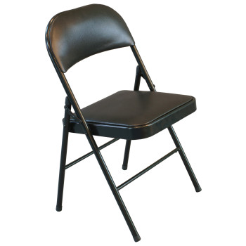 Складной стул PIKNIK 47,5x49xH79cм, чёрный кожзаменитель Складной стул PIKNIK 47,5x49xH79cм, чёрный кожзаменитель