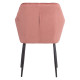 Стул EVELIN 60,5x57,5xH82см, ткань: бархат, цвет: розовый Стул EVELIN 60,5x57,5xH82см, ткань: бархат, цвет: розовый