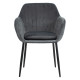 Стул EVELIN 60,5x57,5xH82см, ткань: бархат, цвет: серый