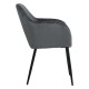 Стул EVELIN 60,5x57,5xH82см, ткань: бархат, цвет: серый