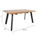 Обеденный стол BRIGIT 159 / 198x84,5x77см светлое дерево