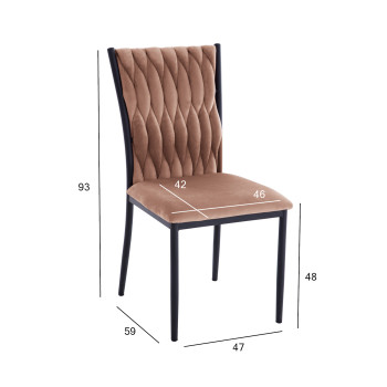 Стул EMORY, старый розовый бархат Стул EMORY, старый розовый бархат