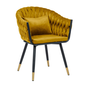 Стул FLORA, золотисто-желтый бархат Стул FLORA, золотисто-желтый бархат