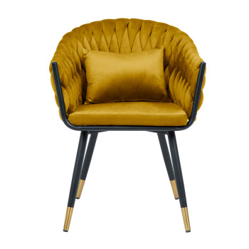 Стул FLORA, золотисто-желтый бархат Стул FLORA, золотисто-желтый бархат