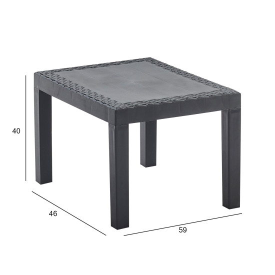 Стол JACK 60x47xH40см, серый