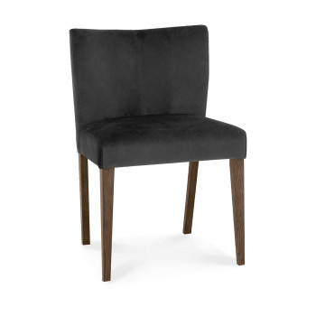 Tool TURIN 57x51xH80cm, tumehall samet, tume tamme jalad Tool TURIN 57x51xH80cm, tumehall samet, tume tamme jalad
