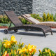 Шезлонг WICKER 73x196x99cм, тёмно-коричневый