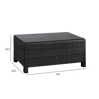 Külglaud SEVILLA 102x50,5xH43,5cm, must Külglaud SEVILLA 102x50,5xH43,5cm, must