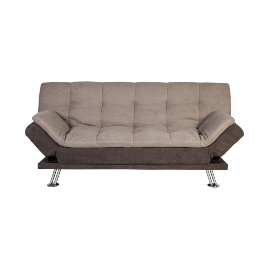 Диван-кровать ROXY 189x88xH91cм, материал покрытия: ткань, цвет: бежевый - коричневый