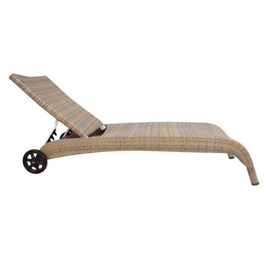 Шезлонг WICKER 73x196x99cм, капучино