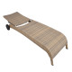 Шезлонг WICKER 73x196x99cм, капучино