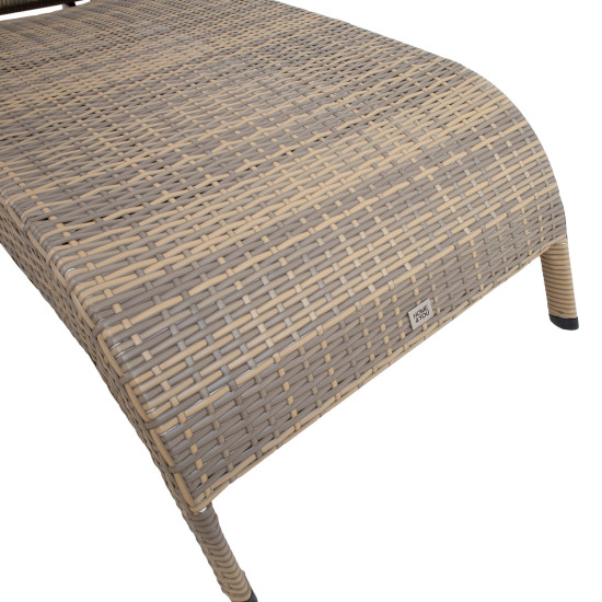 Шезлонг WICKER 73x196x99cм, капучино