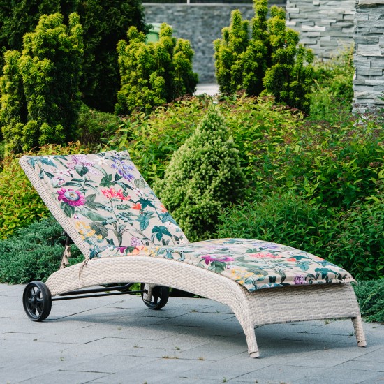 Guļamkrēsls WICKER 73x196xH99cm, bešs
