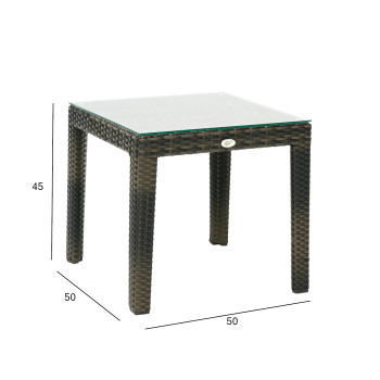 Abilaud WICKER 50x50xH45cm, tumepruun Abilaud WICKER 50x50xH45cm, tumepruun