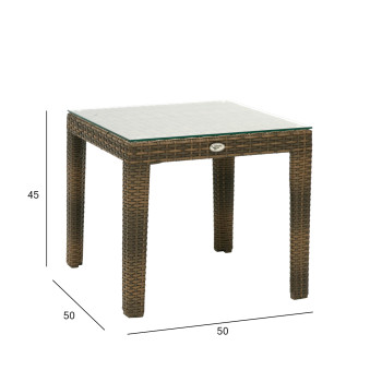 Abilaud WICKER 50x50xH45cm, cappuccino Abilaud WICKER 50x50xH45cm, cappuccino
