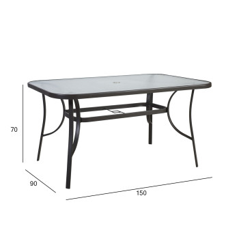 Laud DUBLIN 150x90xH70cm, tumepruun Laud DUBLIN 150x90xH70cm, tumepruun