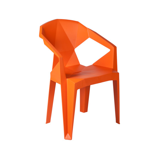 Стул MUZE 56x50,6xH80см, материал: пластик, цвет: оранжевый