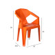 Стул MUZE 56x50,6xH80см, материал: пластик, цвет: оранжевый