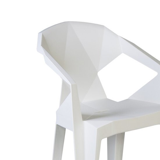 Стул MUZE 56x50,6xH80см, материал: пластик, цвет: белый