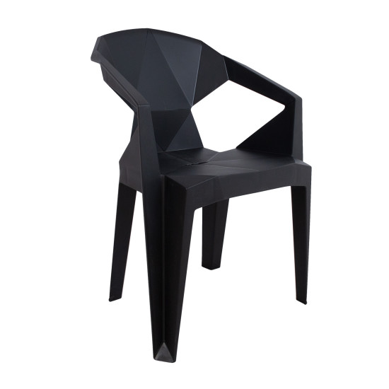 Krēsls MUZE 56x50,6xH80cm, materiāls: plastmasas, krāsa: melns