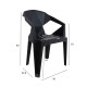 Krēsls MUZE 56x50,6xH80cm, materiāls: plastmasas, krāsa: melns