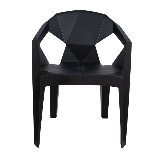 Krēsls MUZE 56x50,6xH80cm, materiāls: plastmasas, krāsa: melns