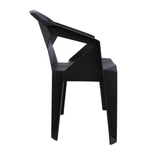Krēsls MUZE 56x50,6xH80cm, materiāls: plastmasas, krāsa: melns