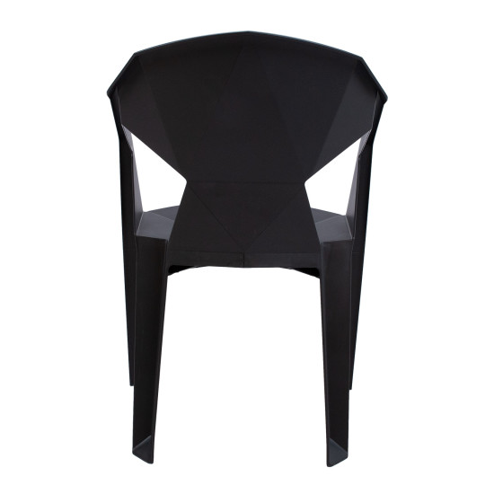Krēsls MUZE 56x50,6xH80cm, materiāls: plastmasas, krāsa: melns