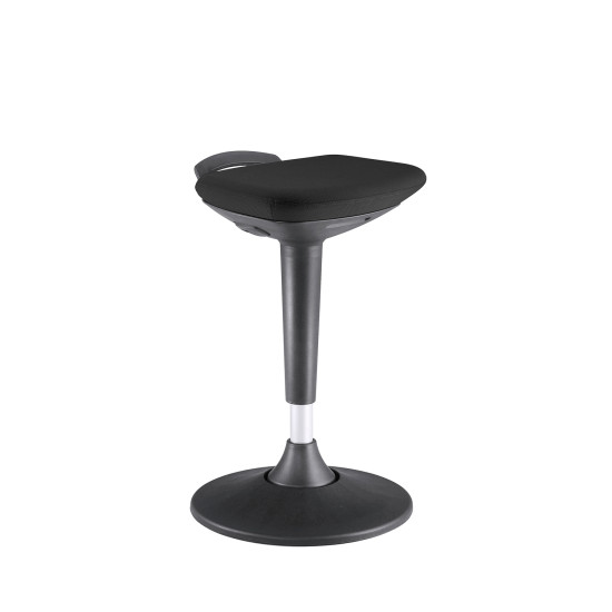 Ergonomisks, augsts krēsls SWING D40xH60-84,5cm, sēdvieta apšūta ar audumu, krāsa: melns