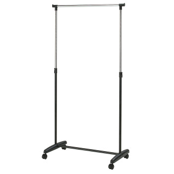 Ratastel riidenagi FRED, 85x43xH95-16cm, värvus: must, kroom Ratastel riidenagi FRED, 85x43xH95-16cm, värvus: must, kroom