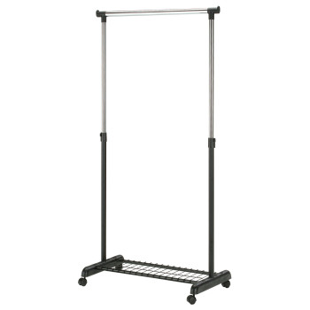 Riideriiul FRANK 83x43xH93,5-168cm, must/kroom Riideriiul FRANK 83x43xH93,5-168cm, must/kroom