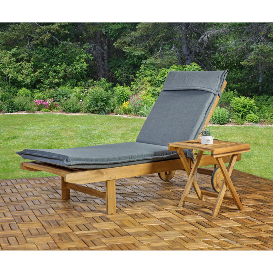 Столик вспомогательный FINLAY 40x40xH40cм, складной, дерево: акация, обработка: промасленный